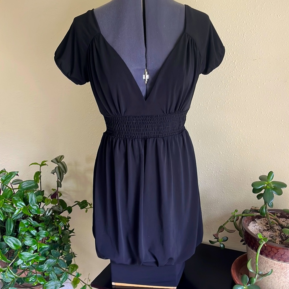 Ruby Rox Bubble Hem Black Dress